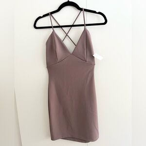NWT Open back Bodycon Dress - Mauve